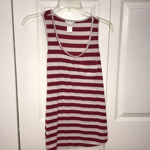 Red & White Striped Tank